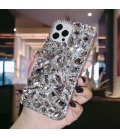 Handmade Crystal Phone Case for iPhone 14 15 Plus Pro Max Case Glitter Sparkle Bling Phone Cover Luxury Shiny Crystal Rhinestone
