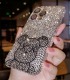 Handmade Crystal Phone Case for iPhone 14 15 Plus Pro Max Case Glitter Bling Bearbrick Phone Cover Luxury Crystal Rhinestone