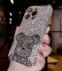 Handmade Crystal Phone Case for iPhone 14 15 Plus Pro Max Case Glitter Bling Bearbrick Phone Cover Luxury Crystal Rhinestone