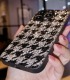 Handmade Crystal Phone Case for iPhone 14 15 Plus Pro Max Case Glitter Bling Houndstooth Phone Cover Luxury Crystal Rhinestone