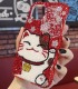 Handmade Crystal Phone Case for iPhone 14 15 Plus Pro Max Case Glitter Bling Lucky Cat Phone Cover Luxury Crystal Rhinestone