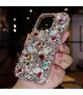 Handmade Crystal Phone Case for iPhone 14 15 Plus Pro Max Case Glitter Bling Phone Cover Luxury Crystal Diamond Rhinestone