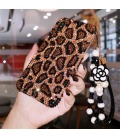 Handmade Crystal Phone Case for iPhone 14 15 Plus Pro Max Case Glitter Bling Leopard Pattern Luxury Crystal Rhinestone