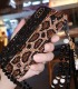 Handmade Crystal Phone Case for iPhone 14 15 Plus Pro Max Case Glitter Bling Leopard Pattern Luxury Sparkling Crystal Rhinestone