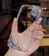 Handmade Crystal Phone Case for iPhone 14 15 Plus Pro Max Case Glitter Bling Minimalist Phone Cover Luxury Crystal Rhinestone