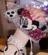 Handmade Crystal Phone Case for iPhone 14 15 Plus Pro Max Case Glitter Bling Minnie Phone Cover Luxury Shiny Crystal Rhinestone