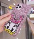 Handmade Crystal Phone Case for iPhone 14 15 Plus Pro Max Case Glitter Bling Daisy Duck Phone Cover Luxury Crystal Rhinestone