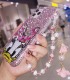 Handmade Crystal Phone Case for iPhone 14 15 Plus Pro Max Case Glitter Bling Daisy Duck Phone Cover Luxury Crystal Rhinestone