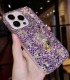 Handmade Crystal Phone Case for iPhone 14 15 Plus Pro Max Case Glitter Bling Flower Phone Cover Luxury Shiny Crystal Rhinestone