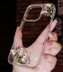 Handmade Crystal Phone Case for iPhone 14 15 Plus Pro Max Case Glitter Bling Rhinestone Bell Orchid Minimalist Phone Cover