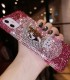 Handmade Crystal Phone Case for iPhone 14 15 Plus Pro Max Case Glitter Bling Jerry Phone Cover Luxury Shiny Crystal Rhinestone