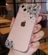 Handmade Crystal Phone Case for iPhone 14 15 Plus Pro Max Case Glitter Bling Minimalist Phone Cover Luxury Crystal Rhinestone