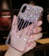 Handmade Crystal Phone Case for iPhone 14 15 Plus Pro Max Case Glitter Sparkle Bling Phone Cover Luxury Crystal Rhinestone